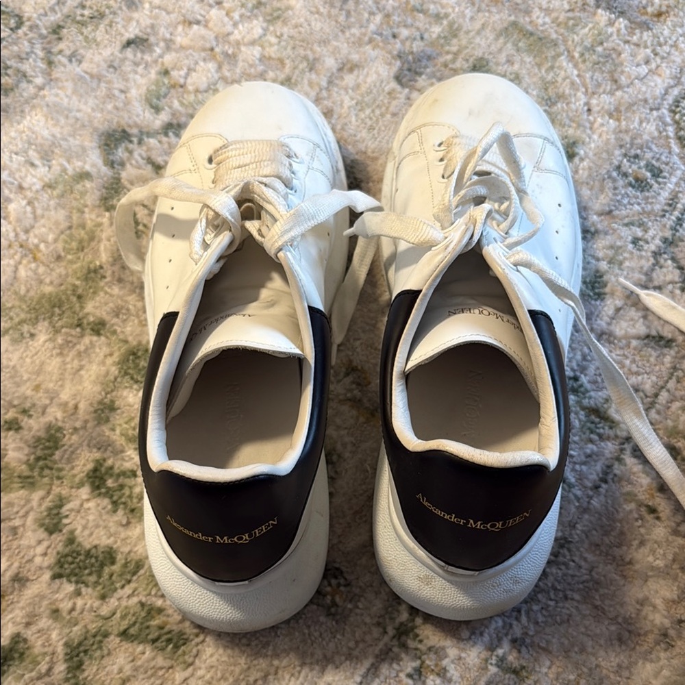 Alexander McQueen White and Black Sneakers